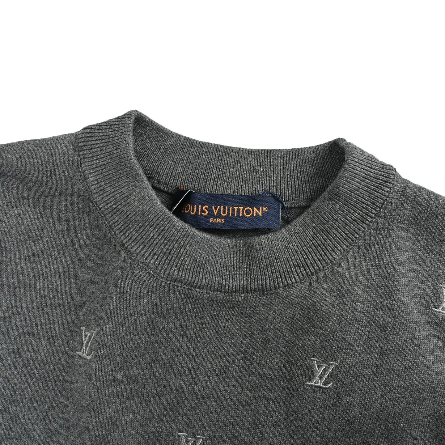 Louis Vuitton/Louis Vuitton small letter embroidered knitted short sleeves